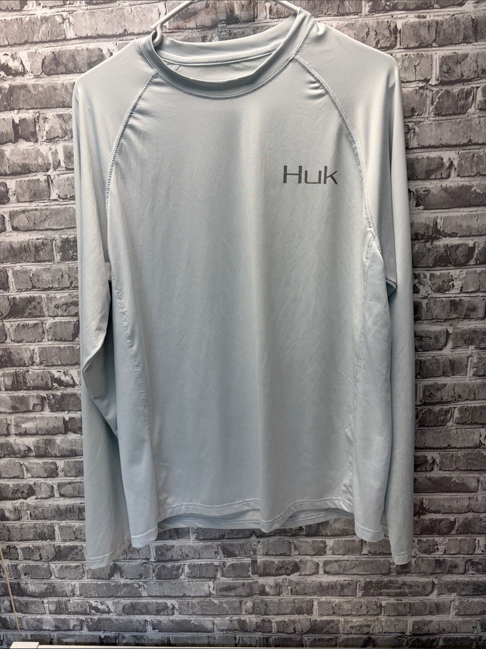 Huk Light Blue Long Sleeve Performance Tee
